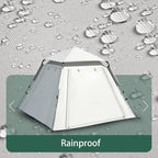 Outdoor Family Tent Weatherproof, Foldable Portable Camping Tent with Carry Bag, Pop Up Waterproof Ventilated Backpacking Tents for Camping, Parks, Picnicking, Traveling
