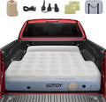 Short Truck Bed Mattress 5-5.5ft for Mid-Size Pickup, Truck Bed Air Mattress for Tacoma Jeep Gladiator JT, Rechargable Built in Pump, Integrated Pillow