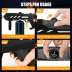 Adjustable Propane Torch Gun – High-Temperature Flame Thrower for Soldering, Welding, Gardening, and Outdoor Cooking – Detachable Design, Easy to Use and Portable (Carbon Black)