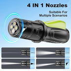 Portable Cordless Pressure Washer with Foldable 12L Water Tank, 4-in-1 Nozzles, Long-Lasting Battery, Perfect for RV, Camping Gear, Car Detailing and Pet Friendly Cleaning