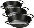 Lodge 8 Inch Pre-Seasoned Cast Iron Skillet - Dual Assist Handles - Use in the Oven, Stove, Grill, or Over a Campfire - Black (Pack of 3)
