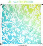 Beach Blanket Waterproof Sandproof Beach Mat 79" X 83"/10'x9'for 2-8 Adults Quick Drying Outdoor Picnic Mat Beach Accessories for Travel, Camping, Hiking