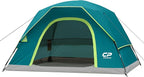 Tents for Camping 4 Person Tent Waterproof Windproof Double Layer Camping Tent, Easy Setup Dome Tent with Large Mesh Windows & Wider Door for Outdoor Camping & Hiking