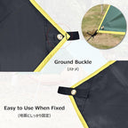 Azarxis Hammock Camping Tarp Rain Fly, Waterproof Tent Shelter Awning Sunshade Cloth Picnic Mat for Outdoor Hiking Beach Backpacking - Included Guy Lines & Stakes