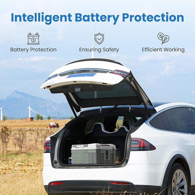 Alpicool 12 Volt Refrigerator 12V Car Fridge 10 Quart Small Car Refrigerator Portable Fridge 12/24V DC 110~240 Volt AC for Truck RV Camper SUV Portable Freezer Electric Cooler for Camping (-4℉-68℉)