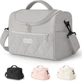 Lunch Bag for Women Insulated,Lightweight Soft Lunch Box with Straps,Reusable Leakproof Lunch Cooler for Work Meal Camping Beach,Grey