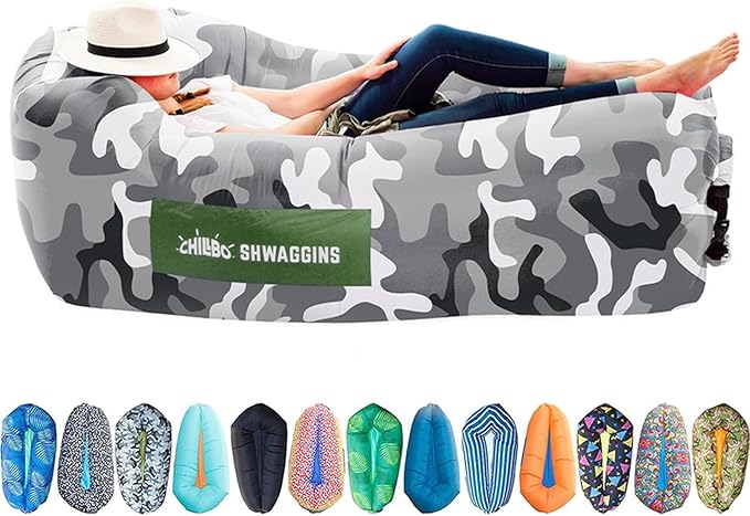 Chillbo Lazybone Inflatable Lounger - Ultimate Inflatable Couch for Maximum Chill - The Perfect Blow Up Couch for Music Festivals Or Lounger for Camping