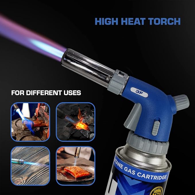 3F Culinary Professional Torch Cooking Torch Baking Searing Campfires Charcoal Grills Camping Butane Fuel.
