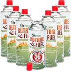 Jo Chef Butane Fuel Canister, 8 oz Butane Cylinder - Pure Refined Gas for Camping Stove or Creme Brulee Blow Torch, 56 Cans