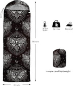 HOSIMA Butterfly Sleeping Bags for Adults and Kids for Camping,Black Gothic Ultralight Sleeping Bag for Cold Weather Summer.