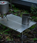 iClimb Mini Solo Folding Table Ultralight Compact for Backpacking Camping Hiking Beach Picnic (Silver - S)
