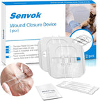 Senvok Butterfly Bandaids for Wound Closure, 2 Pcs Zip Stitch Wound Closure Strips, Surgical Laceration Repair Without Sew - Quick Clot - Emergency Wound Closures Device (PU)