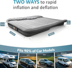 Self-Inflating SUV Air Mattress with Built in Electric Pump，car air Mattress for Trunk，Portable car Mattress for Travle and Camping (Light Gray)