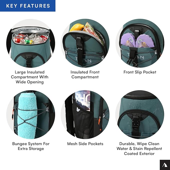 Titan by Arctic Zone Deep Freeze Backpack Cooler 24 Can