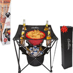Camerons All-in-One Tailgating Table - Portable Folding Camping Table with Insulated Cooler, Food Basket, Cup Holders & Travel Bag - Collapsible Picnic Table for Outdoor BBQs, Beach & Camp Trips