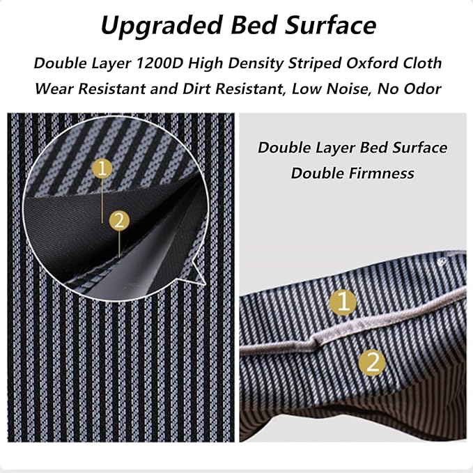 Folding Camping Bed Corduroy Cotton Cots for Camping with Mat Camping Cots for Adults Lounge Chair Portable Camping Cot