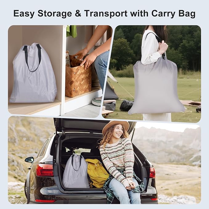 Full Air Mattress with Built-in Pump, 18" Raised Inflatable Bed Blow Up Mattress, Comfort Portable Air Bed for Camping, Home Guests, Travel 650 lbs Max