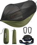 Sunyear Camping Hammock with Net - Double&Single Hammock with House-Like Net- Easy Setup & Pack, Lightweight & Portable, Perfect for Hiking, Backpacking, Outdoor Sleeping