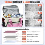 Backpack Cooler for Women, AYAMAYA Stylish 35 Cans Leakproof Soft Cooler Backpack, Waterproof Insulated Lunchbox Shoulder Bag Keeps Cold for Up to 18 Hours for Camping, Beach, Work, Picnic, Travel