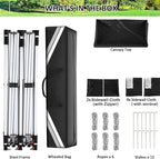COBIZI Canopy 10x20 Pop Up Canopy Tent with 6 Sidewalls, Waterproof Commercial Canopy Ez Outdoor Instant Gazebo UV Protection 50+ Event Shelter, Garden Tents for Parties with Sandbags, Black