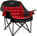Oversized Camping Chair, Portable Folding Camping Chairs with Side Pocket, Cup Holder and Carry Bag, Heavy Duty Outdoor Camping Chairs for Adults, Fishing, Sports, Trip, up to 400lbs, Style 5