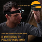 2 Pack Elastic Headlamp Strap Replacement Headband, Adjustable Headlight Strap Fit for Most Black Diamond Petzl Energizer Pelican Fenix Headlamps 1” Width Comfortable Band (Silicone Anti-Slip)