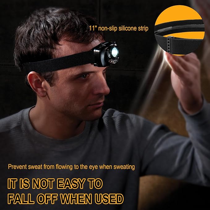 4 Pack Headlamp Strap Replacement Headband, Elastic Headlight Strap Replacement for Black Diamond, Petzl, Energizer, Pelican, Fenix Headlamps 1”, Adjustable Width Comfortable Band (Silicone Anti-Slip)