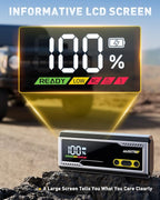 AUXITO 9500A Jump Starter, 12V Car Battery Jump Starter, Up to All Gas/All Diesel Engine with LED Display, 30W Type-C Fast Charging and 168W DC Output, 3-Mode Flashlight, Storage Case