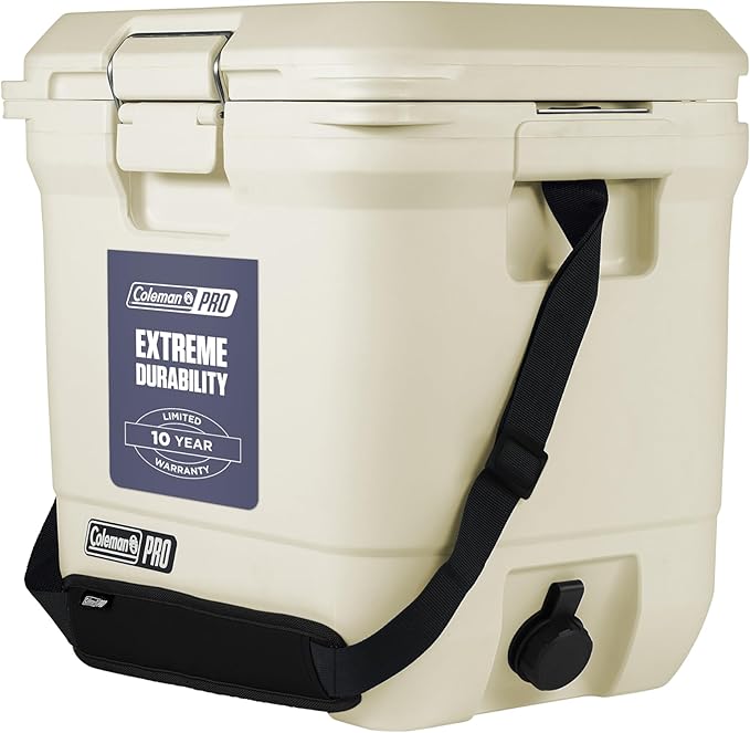 Coleman Pro Heavy-Duty 25qt Ultra-Light Premium Hard Cooler, Extra-Thick Insulation Keeps Ice up to 3 Days, 36-Can Capacity