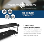 Disc-O-Bed Youth Double Cot Kid-O-Bunk, Modular for Bunk Beds, Dual Cots, or Bench with 2 Carry Bags for Portable Transport