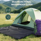 KRUI Tent Footprint, PU 2000 Waterproof Camping Tarp, Durable Tent Floor Saver for Hiking, Backpacking, Hammock, Beach and Picnic