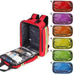 Gatycallaty First Aid Backpack - Medical Evacuation Bag - Red Emergency Lifeguard Bag for Ems Emt First Responder Trauma (Red)