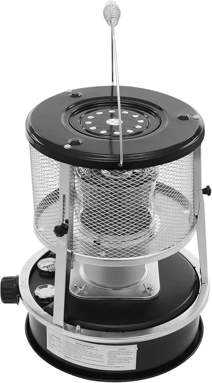 9000BTU Kerosene Heater & Stove, Portable Non Electric Kerosene Heaters, Outdoor Camping Portable Camp Tent Heater (Black)