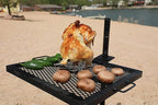 GameMaker Open Fire Cooking Grill – Portable Campfire Grill for Open Flame Cooking, Firepits, Outdoor Fire Rings & Camping – Heavy-Duty, Easy Setup & Adjustable Height