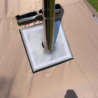 FLASLD Tent Stove Jack with 4-6inch Expandable Hole, Fireproof Camping Stove Jack Kit for Canvas Tent