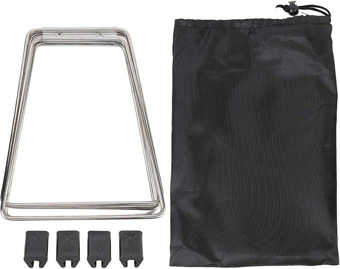Foldable Cooler Stand with Storage Bag, Stainless Steel Ice Box Holder Holder for Camping, Portable Fridge Ice Box Holder for Hiking BBQ Cooking Fishing Picnic Outdoor