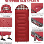 KingCamp 45°F Kids Sleeping Bag, Lightweight Waterproof & Compact Flannel Sleeping Bags Cold Weather & Warm Youth Essentials Gear Accessories for Camping, Fits 10-12 Children up to 4'7"-5'5" Tall