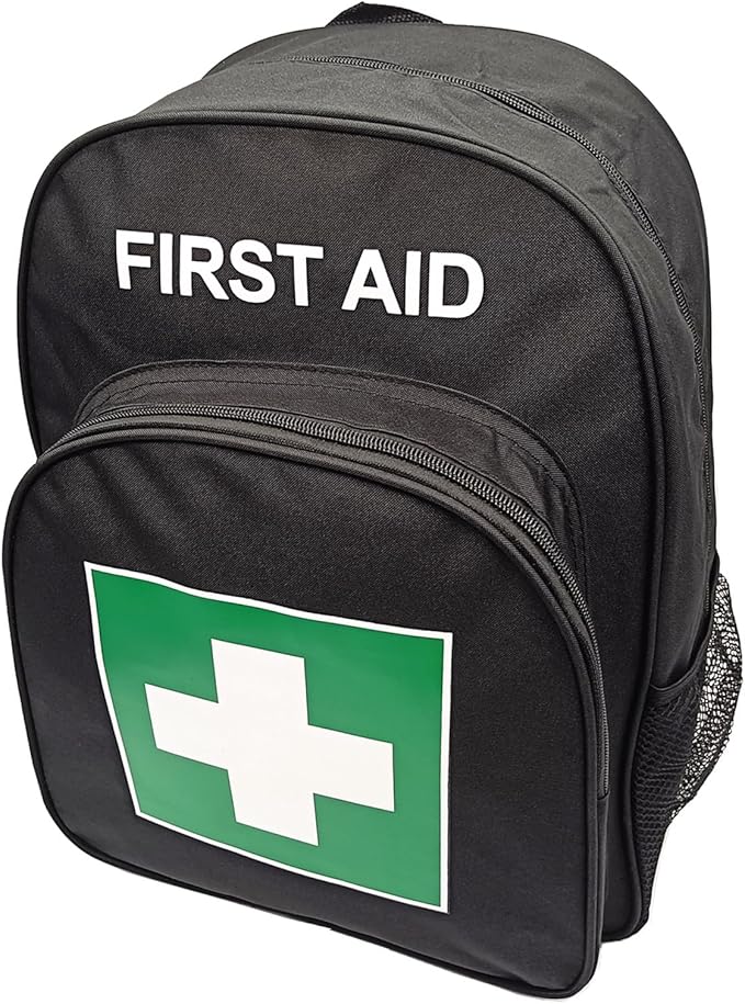 Red Emergency Bag First Aid Backpack Empty Medical First Aid Treatment First Responder Trauma Bags for Hiking Outdoors Travel Camping Pet Dog Cat Daycare (Black Green)