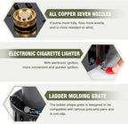 Bestfire Propane Burner, 72,000 BTU Single Burner Gas Stove for Outdoor Cooking, Windproof Camping Stove with Piezo Ignition, Extended Hose & 3 Adapters, Portable with Carrying Bag