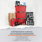 Shelter in Place Kit – 2+ Week Emergency Home Preparedness System with Food, Water, Medical, Power & Hygiene Supplies, Waterproof Tote, Disaster Readiness for Families & Households