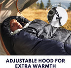 XXL Winter Sleeping Bags for Adults Cold Weather,Camping Sleeping Bag for Kids with Compression Sack,4 Season Camping Essentials Gear for Hiking,Traveling,Outdoor,Backpacking,Climbing