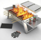 Foldable Small Charcoal Grill - Stainless Steel & High - Temp Resistant, Perfect for 2-3 Outdoor Enthusiasts! Ideal for Camping, BBQs, Picnics & Tailgating, Super Portable Yakitori Grills