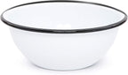 Enamelware Starter Set, 16 piece, Vintage White/Black
