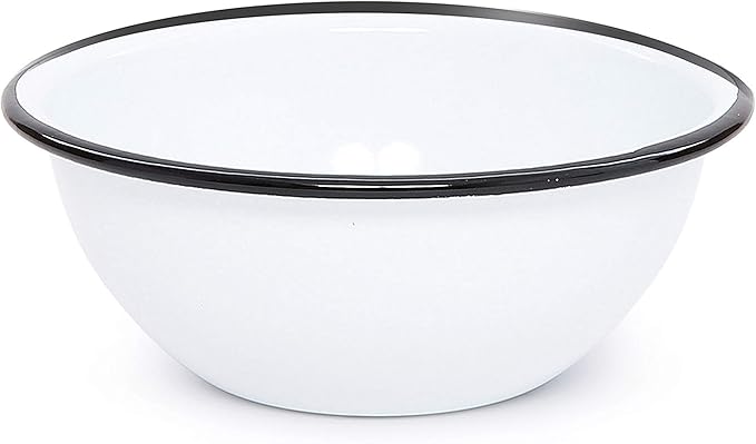 Enamelware Starter Set, 16 piece, Vintage White/Black