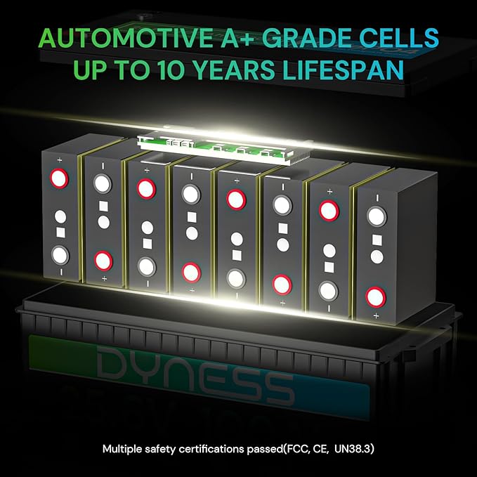 24V 100Ah LiFePO4 Lithium Battery, 2560Wh Large Capacity with Smart 100A BMS, 4000+ Deep Cycle, 10-Year Lifetime, Supports 4P2S Connection Up to 20.48kWh, Perfect for RV, Solar System, Marine