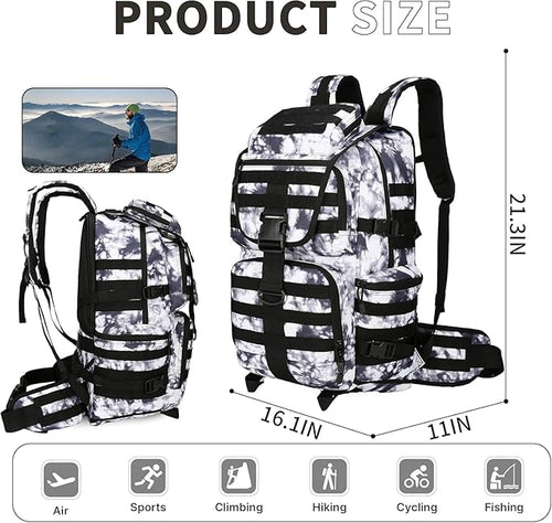 50L Military Tactical Backpack 3 Day Assault Pack Molle Daypack Hiking Backpack for Men and Women