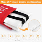 Mondoshop Silicone Fire Blanket for Home - 4Pack 40"x40" Emergency Fire Blankets for Kitchen, Fire Retardant Blankets for Car, Camping, Grill, Office, Warehouse, School, Picnic