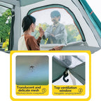 Camping Tent, Family Cabin Tents,Family Dome Waterproof Backpacking Tent Easy Setup UV Cut Sun Shelter Tent, Instant Camping Tents, for Picnic,Camping. M Green