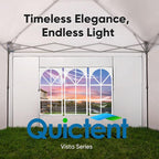 Quictent 10x20 Pop up Canopy with Sidewalls Easy up Canopy Tent Instant Shelter with Windows for Outdoor Event Party