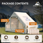 Inflatable Camping Tent with Pump,4-6 Person Waterproof Blow Up Air Tent for Camping Hiking,Easy to Set Up 4-Season Inflatable House Tent with Oversized Canopy.